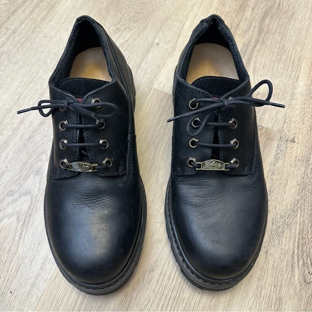 Woolrich Black Leather Men's Lug Sole Boots